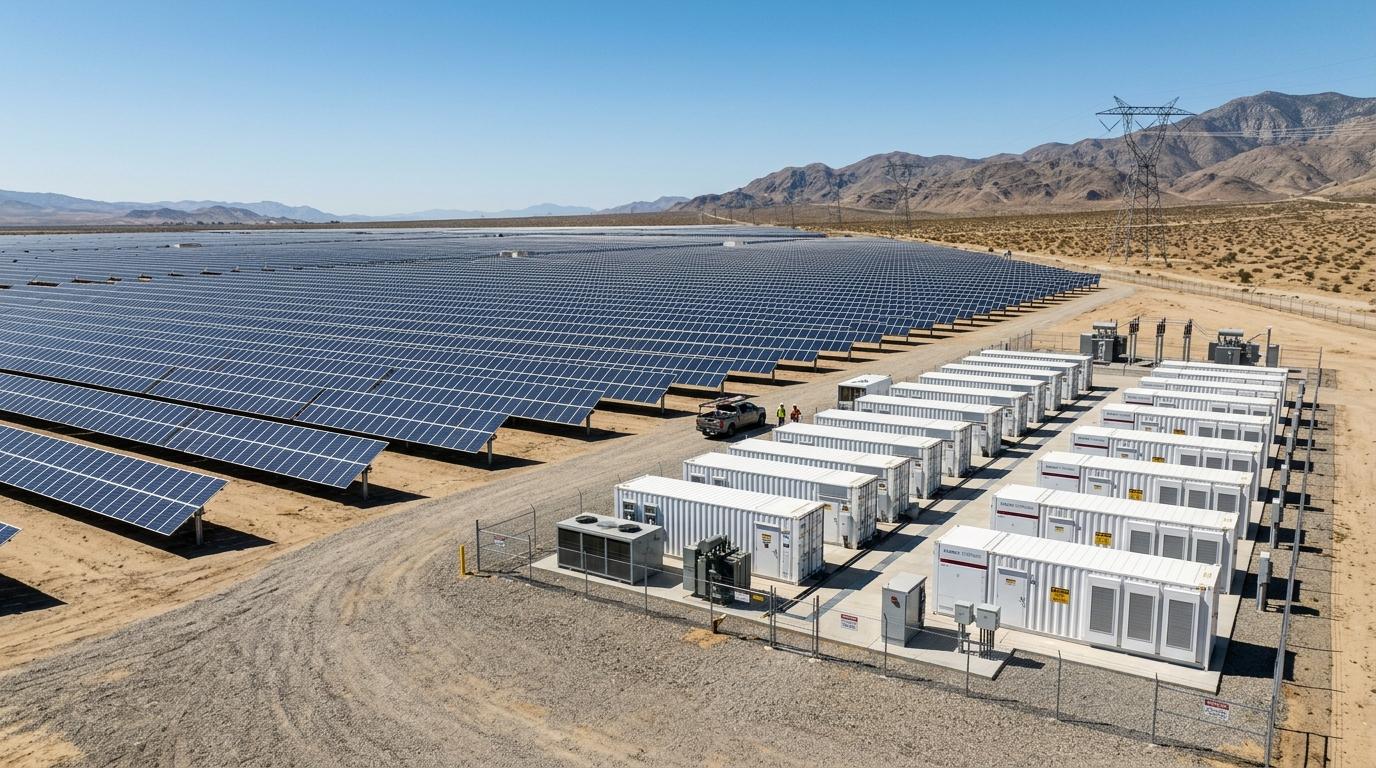 100MW Desert Solar Field & 40MWh BESS Enclosure